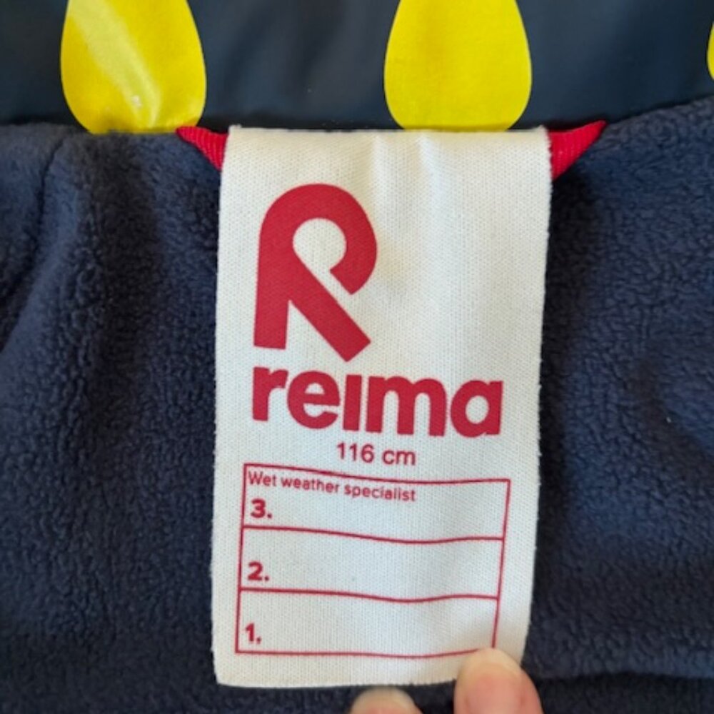 Reima High Quality Fleece-Lined Rubber Rain Jacket (116 cm/ Size 6) - Picture 2 of 6